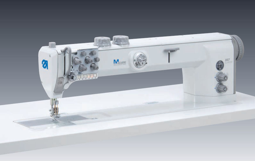 M-TYPE CLASSIC Goldline Longarm - highest technology level for versatile twin-needle operations as reinforced version