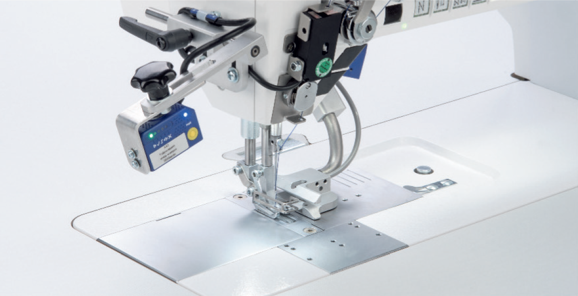 Engineered workstation for documented sewing of airbag tearing seams