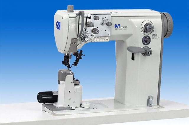 M-TYPE Left-hand post bed machine for inserting lining and undertrimming